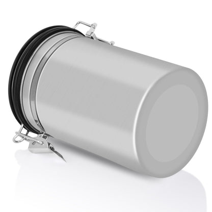 Coffee Container Stainless Steel Tea Storage Chests Black Kitchen Sotrage Canister Coffee Tea Caddies Teaware(Gray) by bashfashion