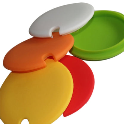 5 PCS Creative Cup Lids Food-grade Silicone Cup Cover Heat-resistant Safe Healthy Silicone Lid with Gap(Yellow) by bashfashion