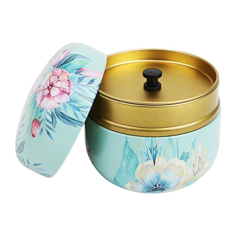 HOOMIN Tea Box Tea Jar Storage Holder Tea Caddies Matcha Container Mini Coffee Powder Organizer Cans Multifunction Round Metal, Color:Moshan blossom by bashfashion