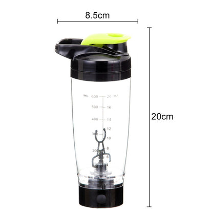 600ML Mixer Water Bottle Portable Electric Protein Automatic Creative Coffee Milk Cup(green) by bashfashion
