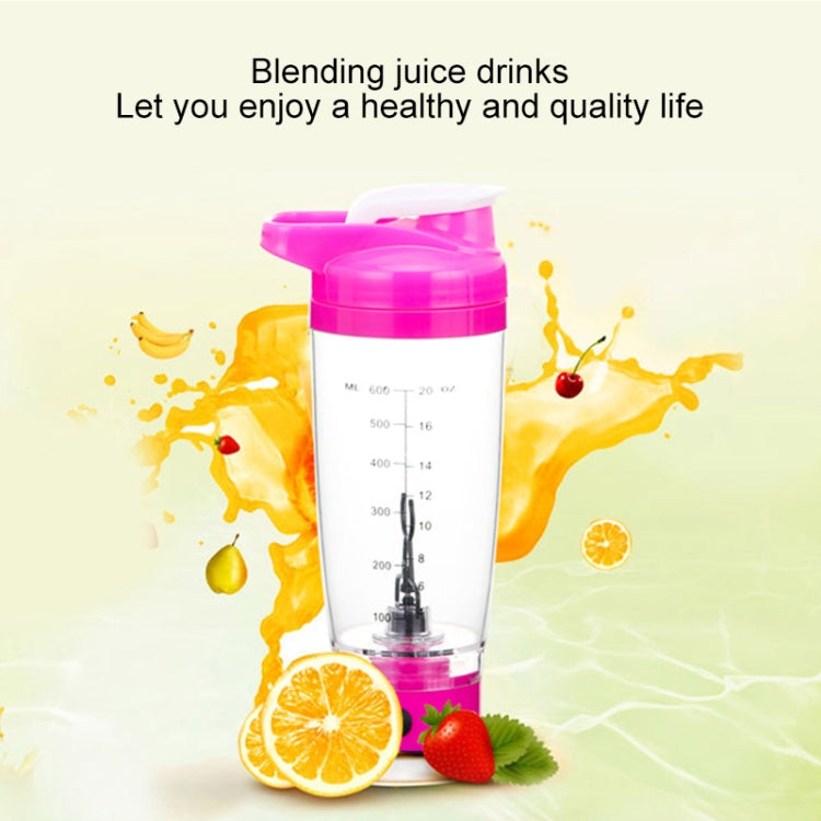 600ML Mixer Water Bottle Portable Electric Protein Automatic Creative Coffee Milk Cup(green) by bashfashion