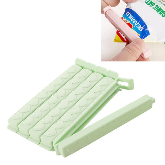 5pcs / Pack Plastic Bag Snack Bag Sealing Love Clip Kitchen Accessories Green by bashfashion