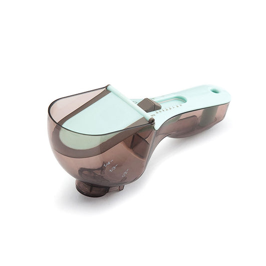 Kitchen Tool Plastic Measuring Spoon Adjustable Baking Tool Measuring Spoon, Specification:Large(Light Blue) by bashfashion