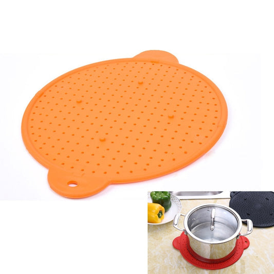 Multifunctional Food Grade Silicone Placemat Creative Kitchenware Heat Insulation Screen Filter(Orange) by bashfashion