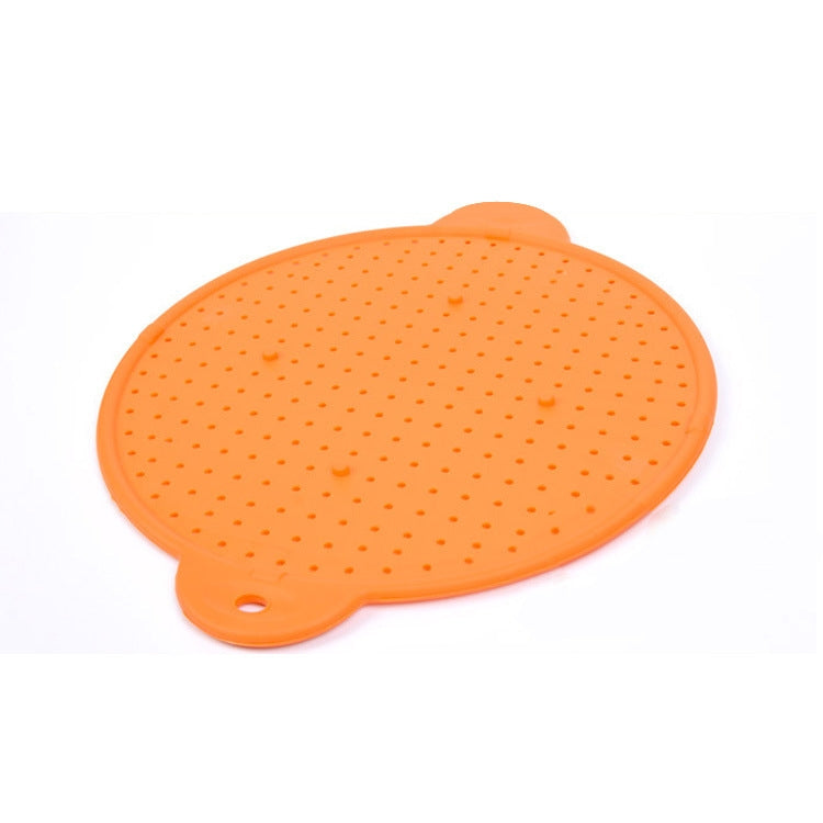 Multifunctional Food Grade Silicone Placemat Creative Kitchenware Heat Insulation Screen Filter(Orange) by bashfashion