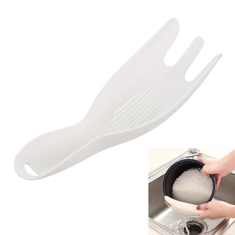 Kitchen Creative Multi-function Rice Washing Sieve Home Does Not Hurt Hand Wash Rice Tools(White) by bashfashion