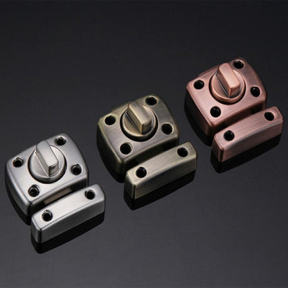 Universal Door Latch Security Sliding Door Lock with Screws, Size:S(Brushed Silver) by bashfashion