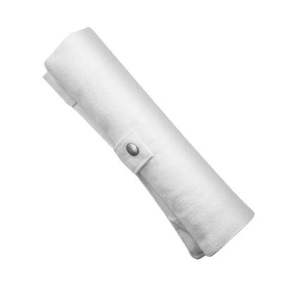 Travel Creative Bamboo Straw Dinnerware Knives Fork Spoon Chopsticks Set with Cloth Bag(White) by bashfashion