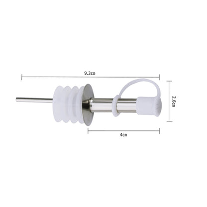 5 PCS Glass Bottle Stopper Stainless Steel Oil Stopper Silicone Stopper White Hat Straight Mouth by bashfashion