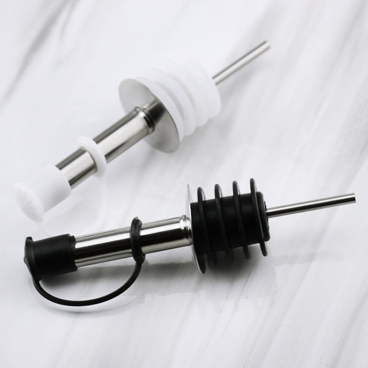 5 PCS Glass Bottle Stopper Stainless Steel Oil Stopper Silicone Stopper White Hat Straight Mouth by bashfashion