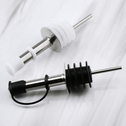 5 PCS Glass Bottle Stopper Stainless Steel Oil Stopper Silicone Stopper White Hat Straight Mouth by bashfashion