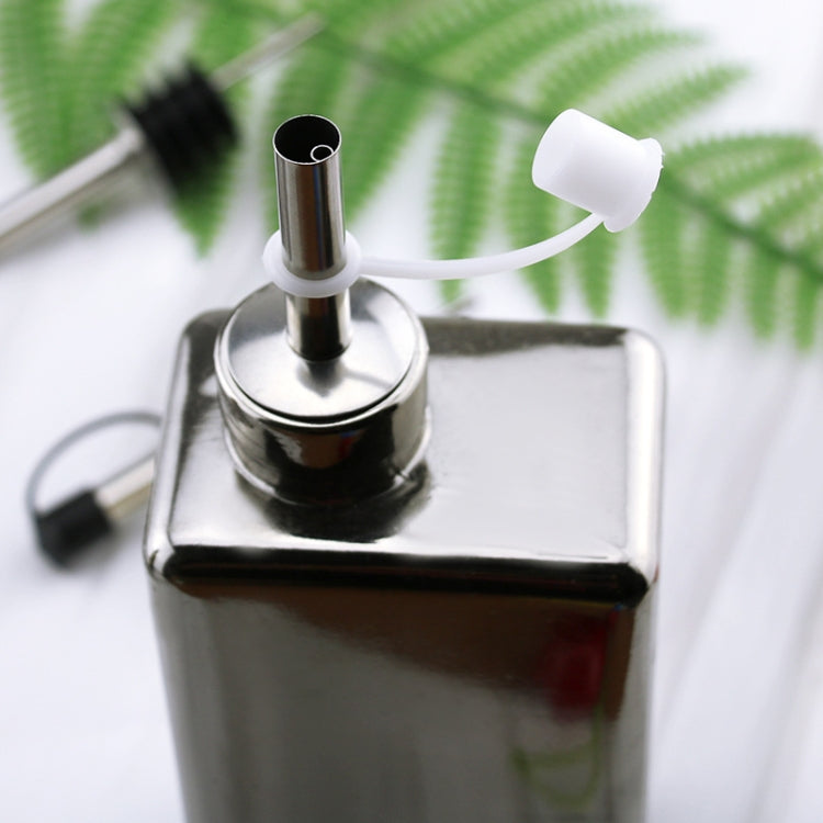 5 PCS Glass Bottle Stopper Stainless Steel Oil Stopper Silicone Stopper White Hat Straight Mouth by bashfashion