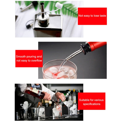 5 PCS Glass Bottle Stopper Stainless Steel Oil Stopper Silicone Stopper White Hat Straight Mouth by bashfashion