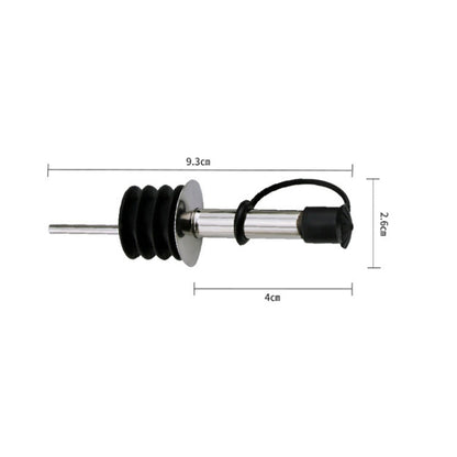 5 PCS Glass Bottle Stopper Stainless Steel Oil Stopper Silicone Stopper Black Hat Straight Mouth by bashfashion