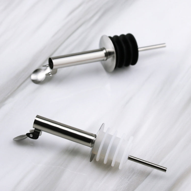 5 PCS Glass Bottle Stopper Stainless Steel Oil Stopper Silicone Stopper Black Hat Automatic Cap by bashfashion