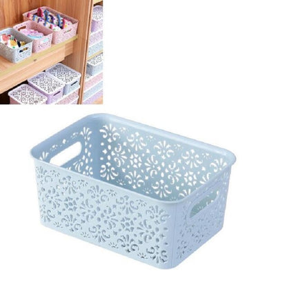S 23x16.5x10cm Desktop Skin Care Products Storage Rack Underwear Storage Plastic Box(Blue) by bashfashion