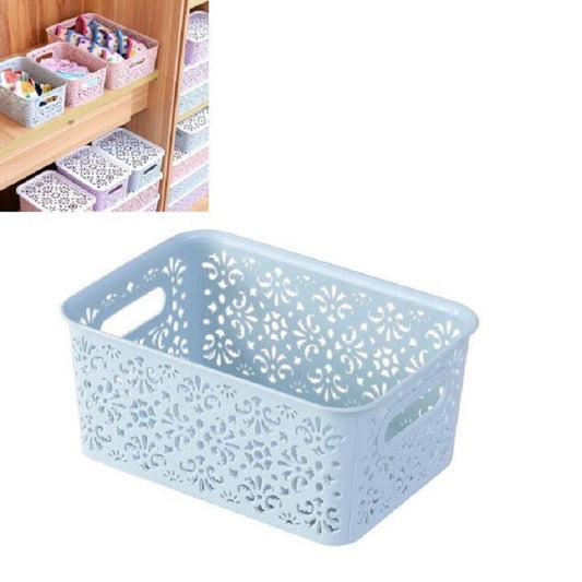 S 23x16.5x10cm Desktop Skin Care Products Storage Rack Underwear Storage Plastic Box(Blue) by bashfashion