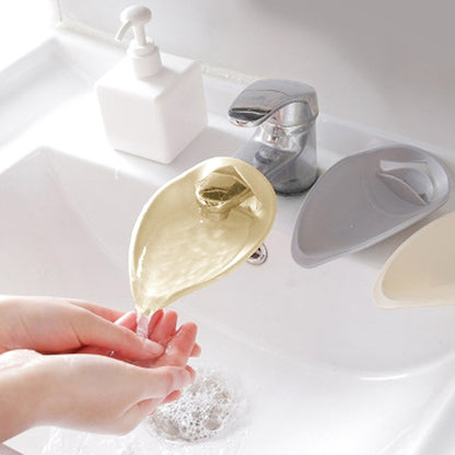 Faucet Extender Solid Color Sink Handle Extension Toddler For Bathroom Children Hand Wash(Beige) by bashfashion