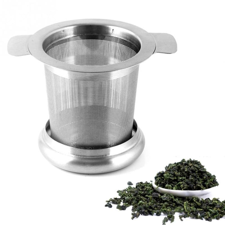 Tea Infuser Stainless Steel with Lid as Drip Tray Tea Strainer by bashfashion