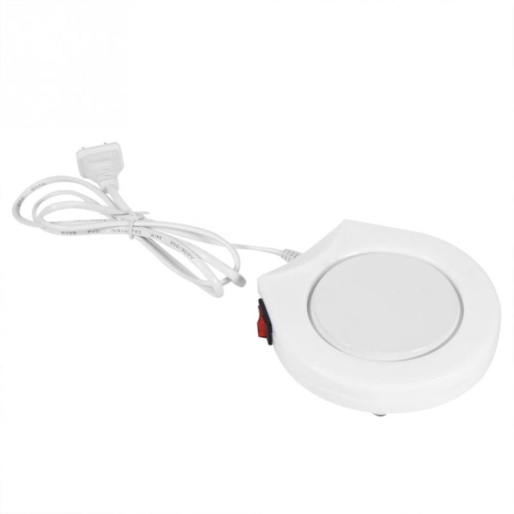 Beverage Heater Tray Pad Milk Tea Coffee Mug Hot Drinks Cup Heater, Shape:Round(White) by bashfashion