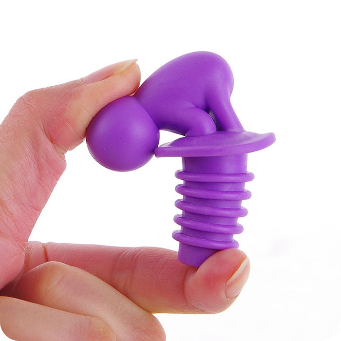 7 in 1 Cartoon Silicone Sealed Spiral Red Wine Stopper + Cup Feet Set, Random Color Delivery by bashfashion