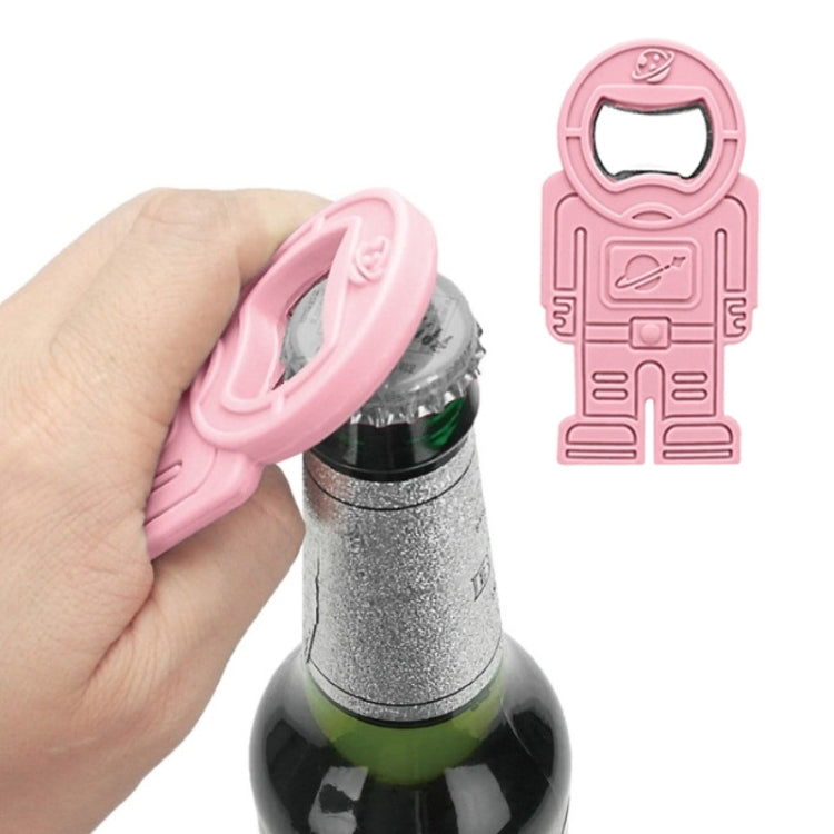Creative Beer Bottle Opener Silicone Astronaut Shape Screwdriver(Pink) by bashfashion