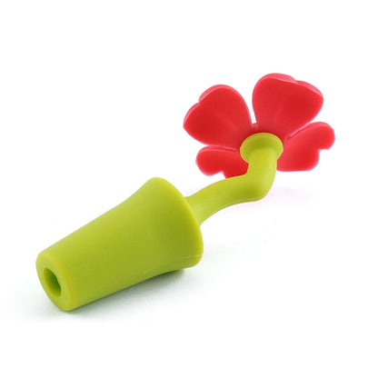 3 PCS Creative Wine Drink Preservation Stopper Flower Silicone Wine Stopper(Leaf) by bashfashion