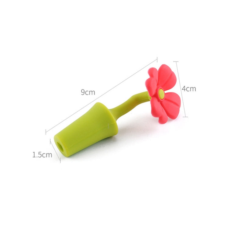 3 PCS Creative Wine Drink Preservation Stopper Flower Silicone Wine Stopper(Red Sun Flower) by bashfashion