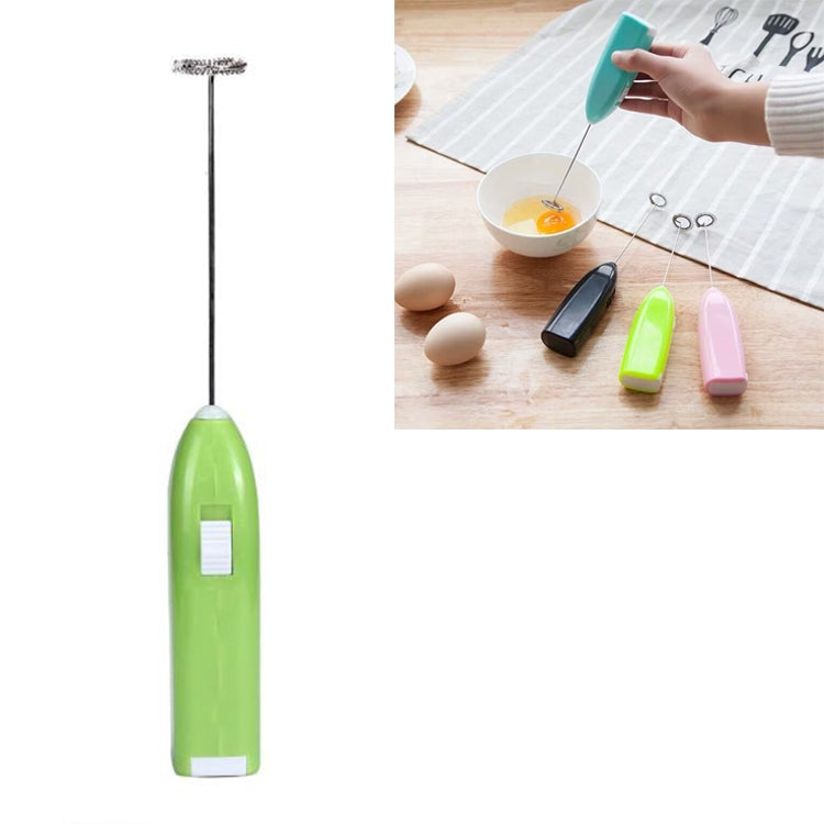 Electric Handheld Home Kitchen Egg Beater Mini Stainless Steel Egg Coffee Milk Tea Blender(Green) by bashfashion