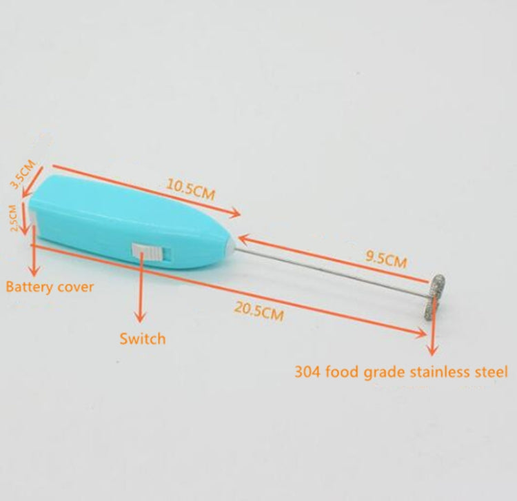 Electric Handheld Home Kitchen Egg Beater Mini Stainless Steel Egg Coffee Milk Tea Blender(Pink) by bashfashion