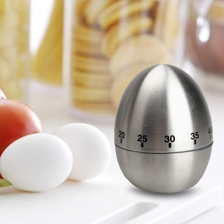 Mechanical Egg Kitchen Cooking Timer Alarm 60 Minutes Stainless Steel Kitchen Tools by bashfashion