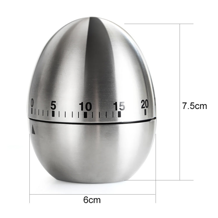 Mechanical Egg Kitchen Cooking Timer Alarm 60 Minutes Stainless Steel Kitchen Tools by bashfashion