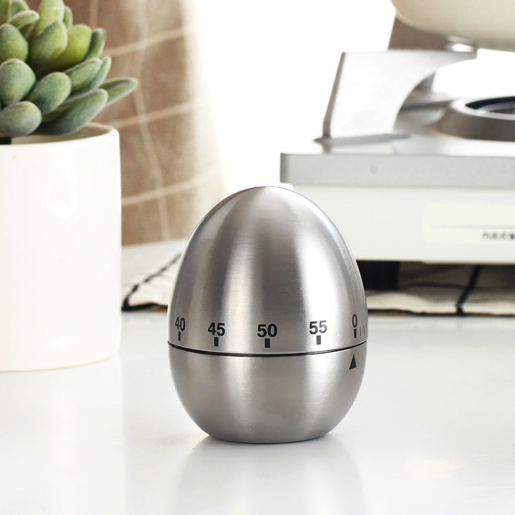 Mechanical Egg Kitchen Cooking Timer Alarm 60 Minutes Stainless Steel Kitchen Tools by bashfashion