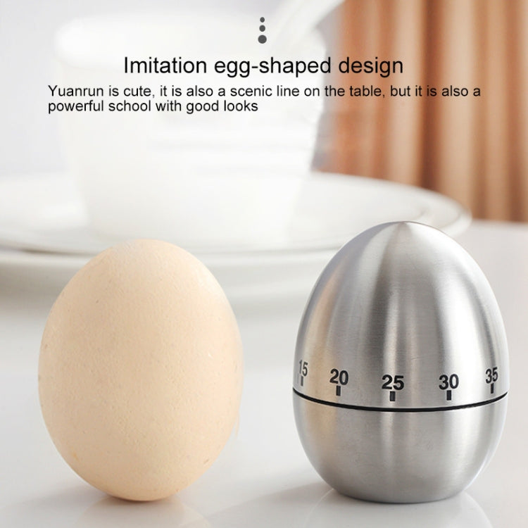 Mechanical Egg Kitchen Cooking Timer Alarm 60 Minutes Stainless Steel Kitchen Tools by bashfashion