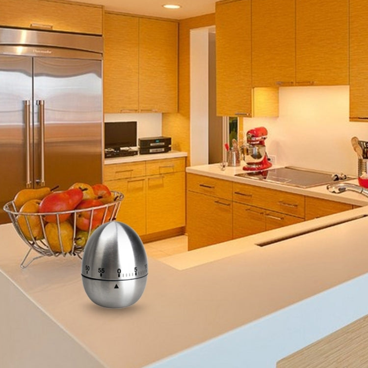 Mechanical Egg Kitchen Cooking Timer Alarm 60 Minutes Stainless Steel Kitchen Tools by bashfashion