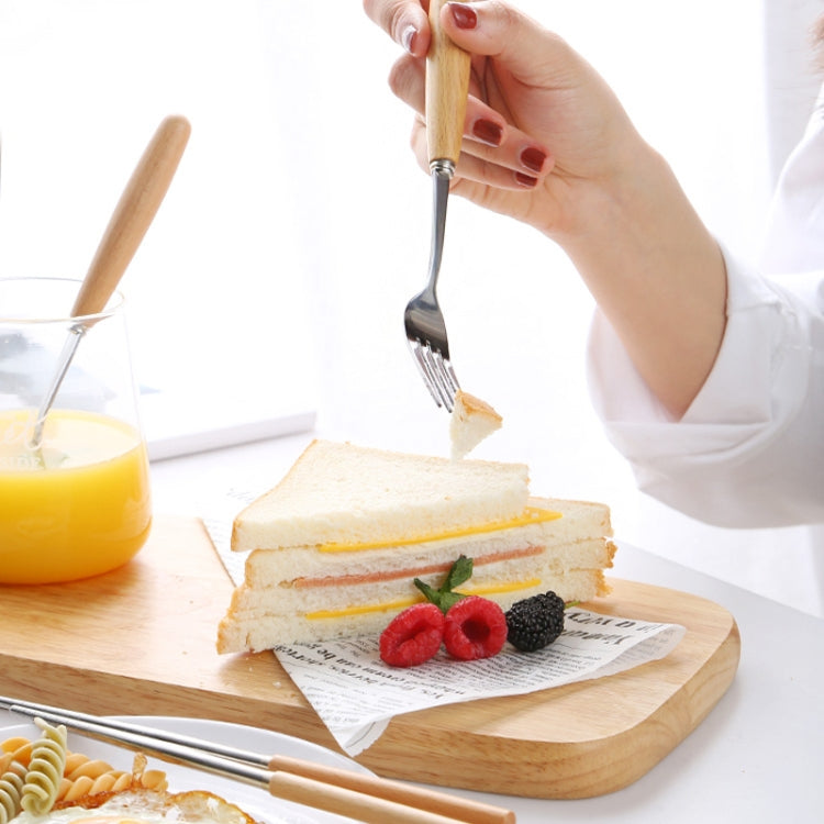 3 in 1 Spoon Chopsticks Fork Cutlery Set Three-piece Creative Work Students Portable Tableware(Two-piece wooden spoon chopsticks) by bashfashion