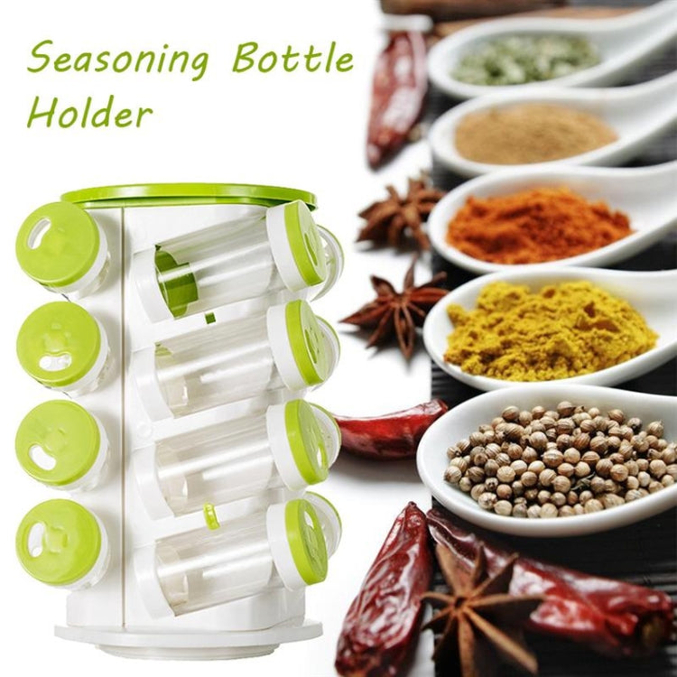 16pcs / Set Seasoning Cans Pepper Salt Cruet Plastic Bottle Kitchen Spice Jar Pepper Shaker Box Spice Rack Set by bashfashion