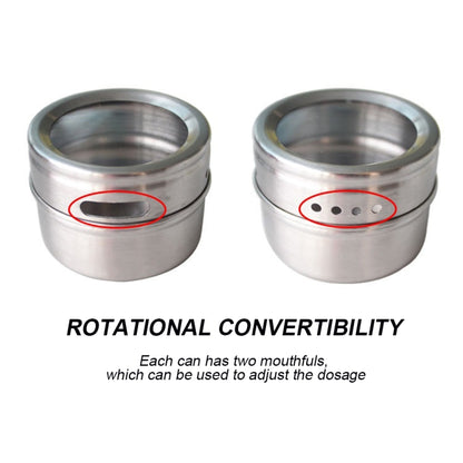 6 in 1 Kitchen Stainless Steel Salt Condiment Set Spice Jars Container Spice Bottles by bashfashion