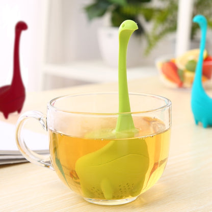 Food Grade PP Cooking Dinosaur Infuser Loch Ness Monster Shape Heat Resistance Total Tea Strainers Teaware Coffee Tools(Green) by bashfashion