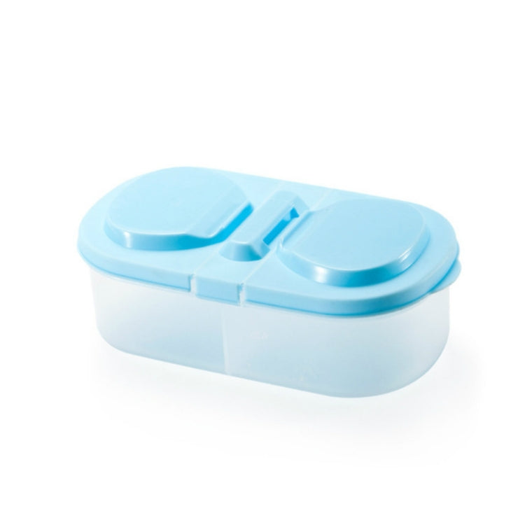 Lunch Box Food Container Plastic Portable Camping Picnic Folding Fruit Container Fridge Microwave Storage Box(Blue) by bashfashion