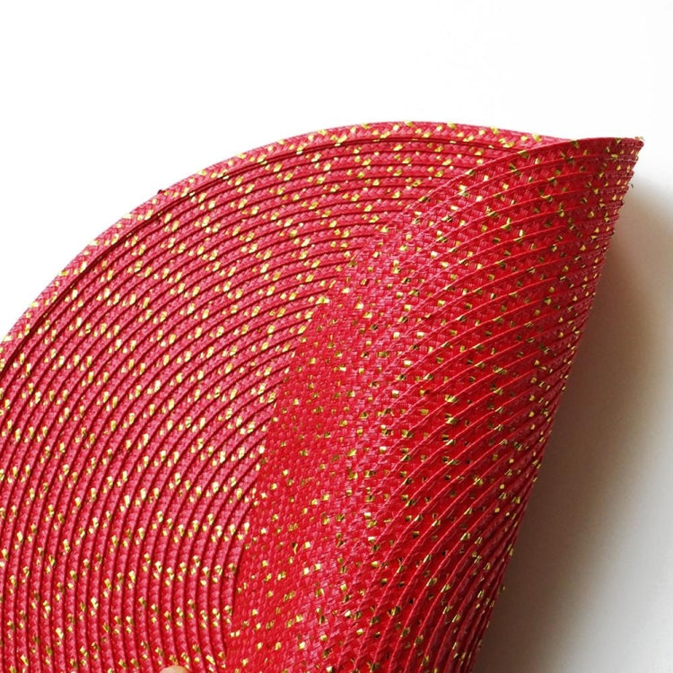 2 PCS PP Round Oval Woven Placemat, Size:Diameter 18cm(Red) by bashfashion