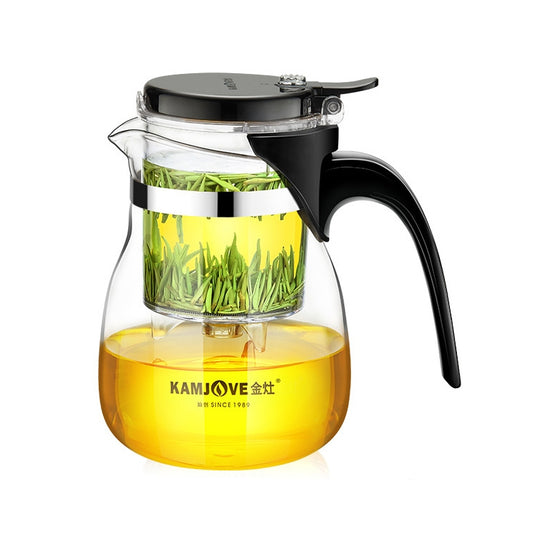 KAMJOVE Elegant Cup Teapot Heat-resistant Glass Tea Set, Style:TP-757 700ml by KAMJOVE
