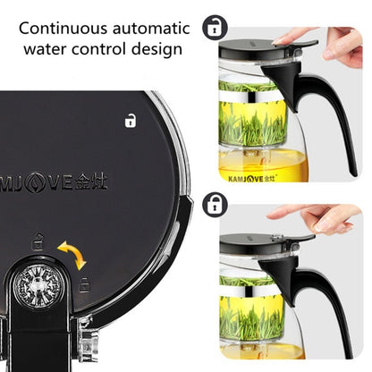 KAMJOVE Elegant Cup Teapot Heat-resistant Glass Tea Set, Style:TP-757 700ml by KAMJOVE