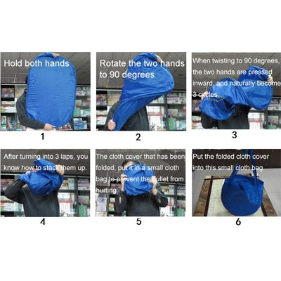 Foldable Free Installation Portable Household Mini Clothes Dryer(Blue) by bashfashion