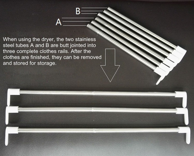 Foldable Free Installation Portable Household Mini Clothes Dryer(Blue) by bashfashion