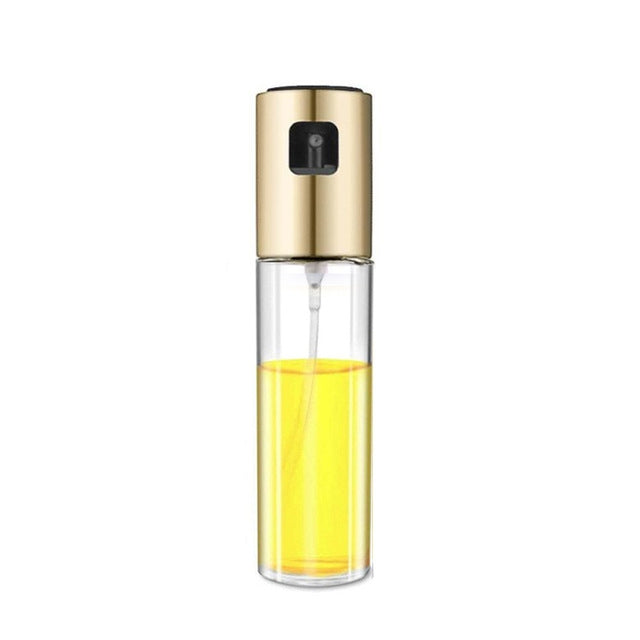 Kitchen Glass Olive Oil Spray Bottle Vinegar Oil Sprayer Seasoning Bottle(Gold) by bashfashion