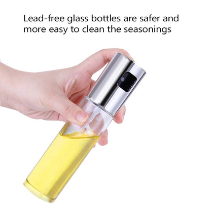 Kitchen Glass Olive Oil Spray Bottle Vinegar Oil Sprayer Seasoning Bottle(Gold) by bashfashion