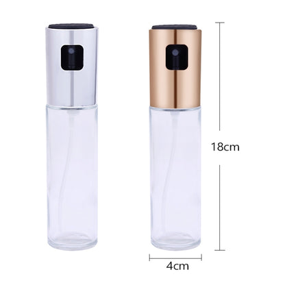 Kitchen Glass Olive Oil Spray Bottle Vinegar Oil Sprayer Seasoning Bottle(Rose gold) by bashfashion