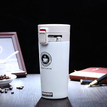 Stainless Steel Thermos Cups Insulated Tumbler, Capacity:380ml(WHITE) by KARASSBEAR