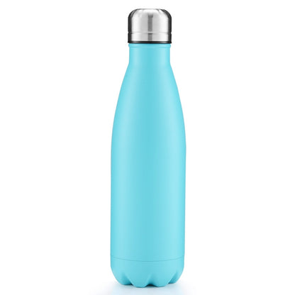 Thermal Cup Vacuum Flask Heat Water Bottle Portable Stainless Steel Sports Kettle, Capacity:500ml(Turquoise Blue) by bashfashion